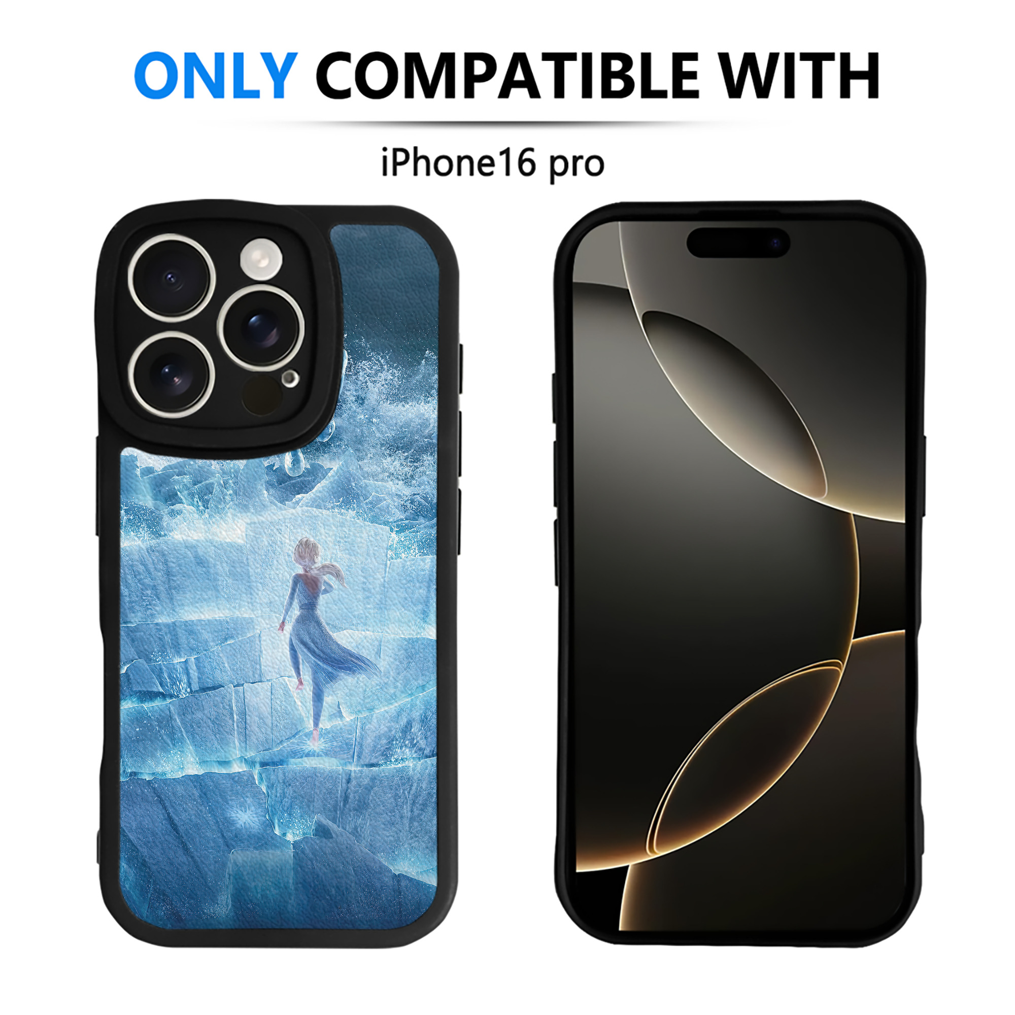 （画像用） アナと雪の女王 アンナ エルサ Frozen Anna Elsa 【iPhone 16シリーズ対応】シリコンスマホケース（レザー調） 材質：シリコン